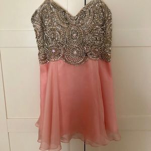 Dave and Johnny semi-formal cocktail beaded dress